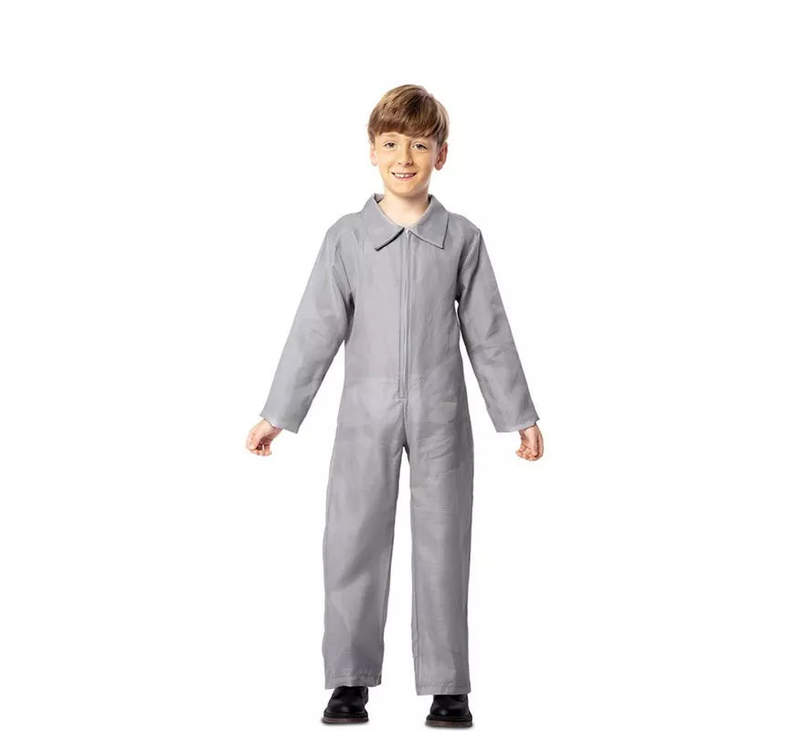 Translation missing: it.Disfraz de Asesino Mono Laboral Gris para niños