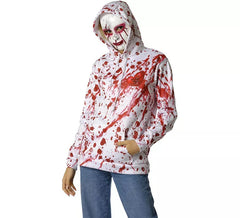 Costume da Psycho Killer con felpa con cappuccio e maschera per adulto