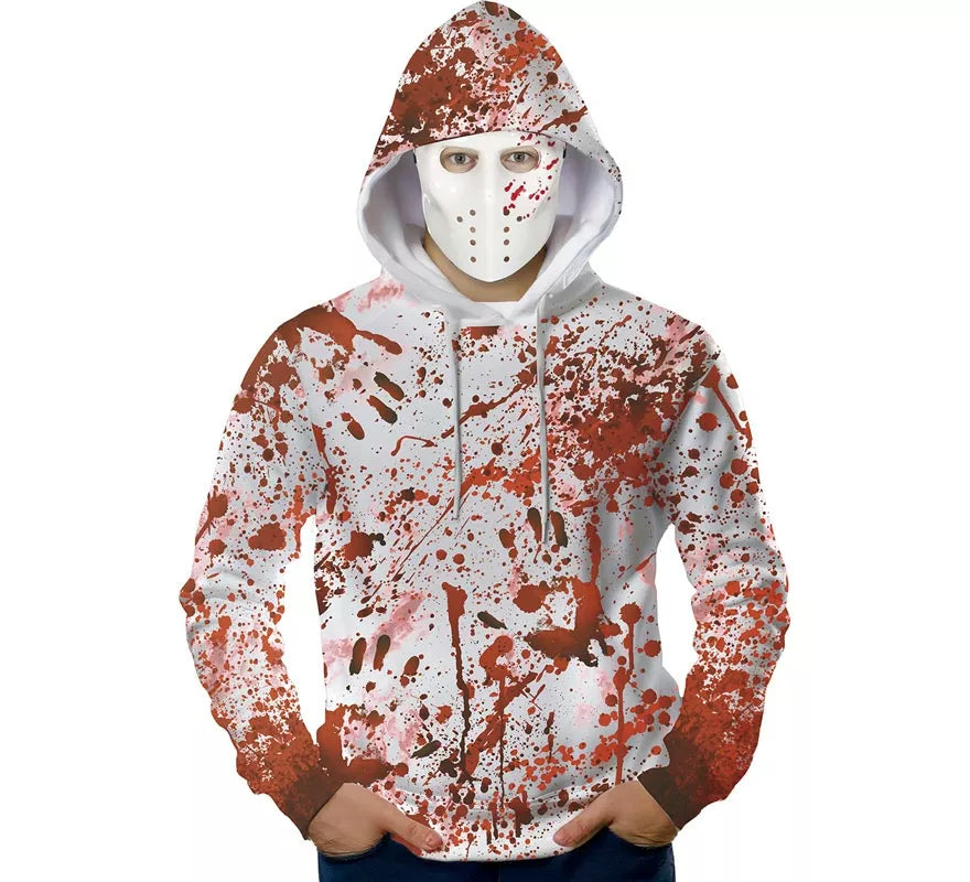 Translation missing: it.Disfraz de Asesino Sangriento con Sudadera y Máscara para adulto
