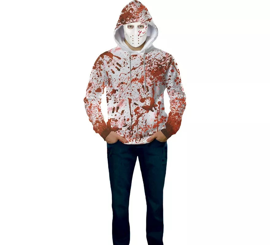 Translation missing: it.Disfraz de Asesino Sangriento con Sudadera y Máscara para adulto