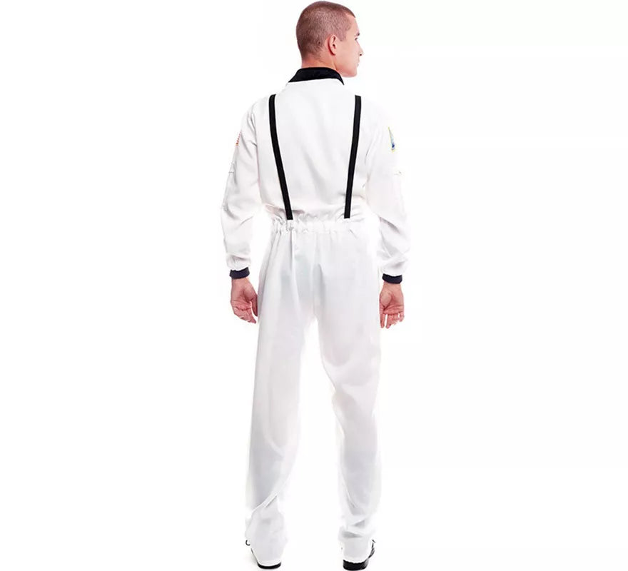 Translation missing: it.Disfraz de Astronauta blanco con Insignia para hombre