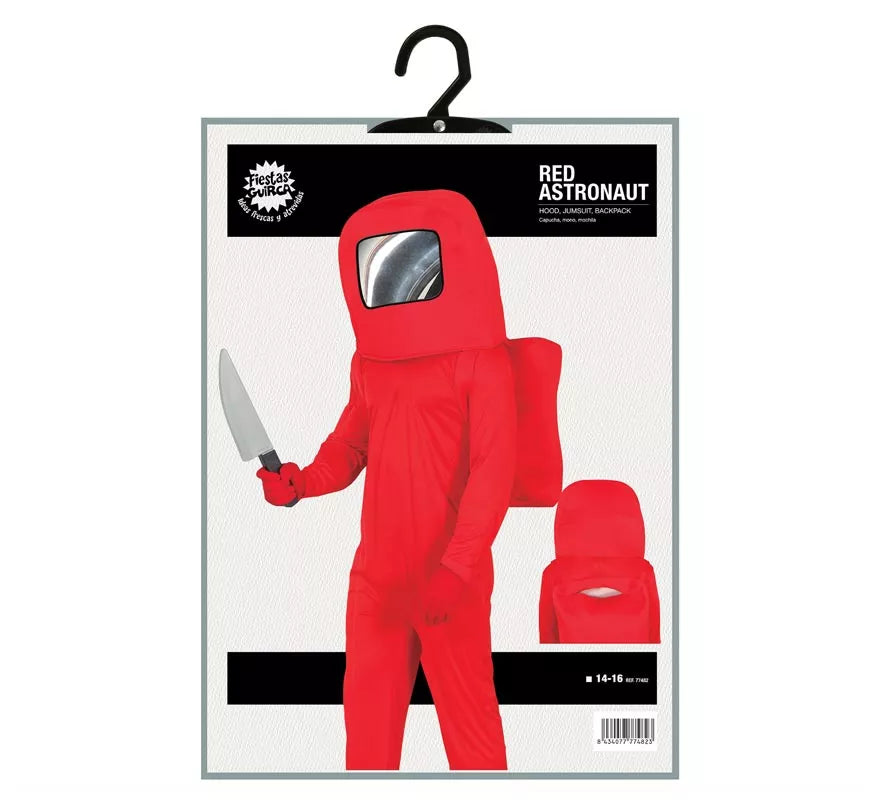 Translation missing: it.Disfraz de Astronauta Impostor Rojo para adolescentes