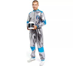 Costume da astronauta argento e blu per adulto