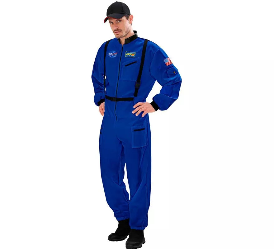 Translation missing: it.Disfraz de Astronauta Space azul para hombre