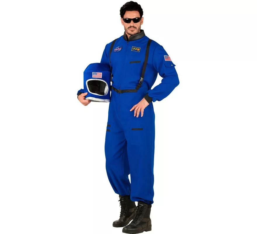 Translation missing: it.Disfraz de Astronauta Space azul para hombre