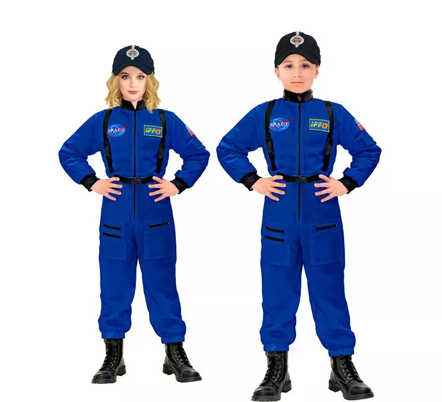 Translation missing: es.Disfraz de Astronauta Space azul para niños y adolescentes
