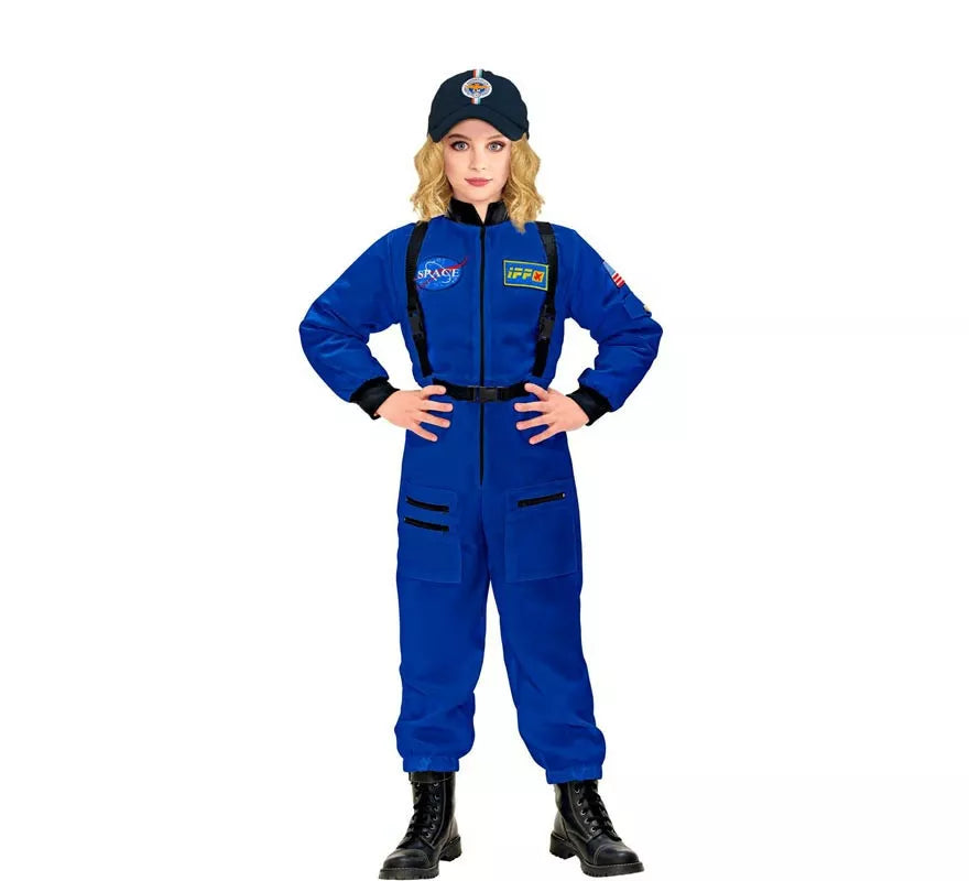 Translation missing: es.Disfraz de Astronauta Space azul para niños y adolescentes