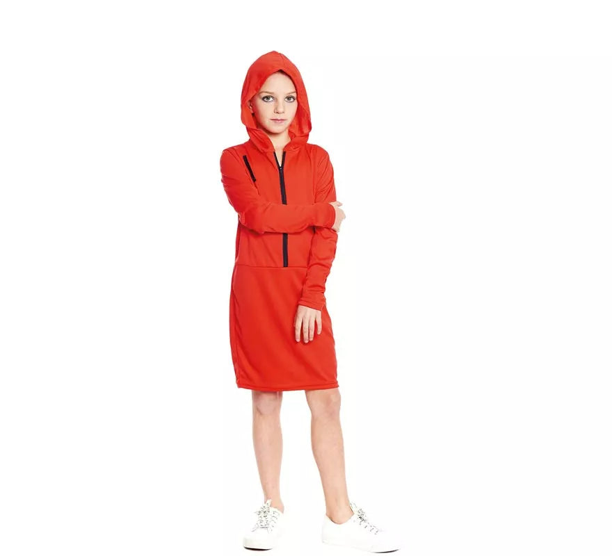 Translation missing: es.Disfraz de Atracadora vestido rojo para niña