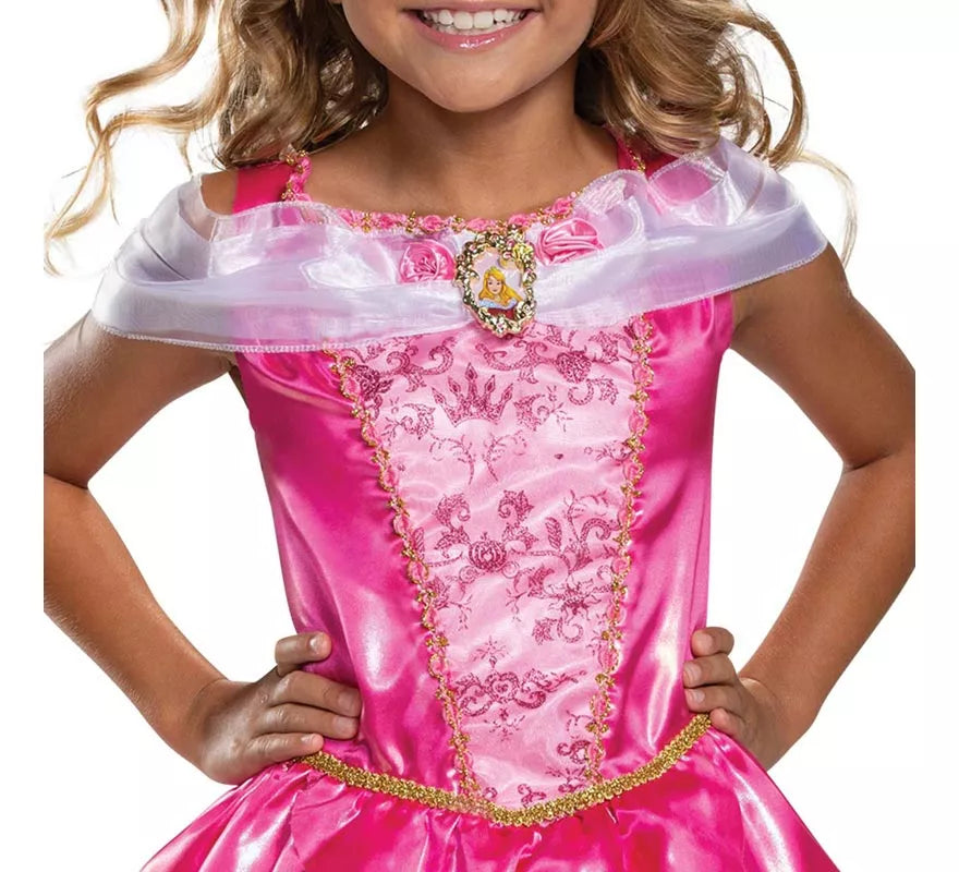 Translation missing: es.Disfraz de Aurora La Bella Durmiente Deluxe para niña