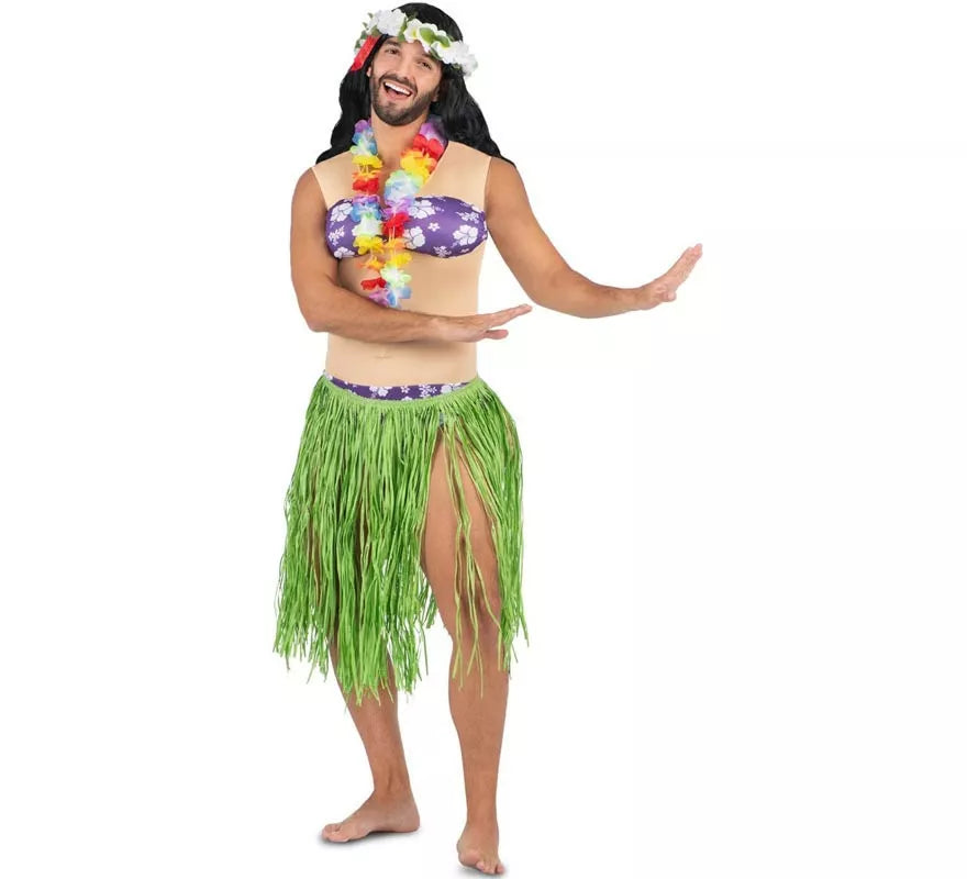 Disfraz de Bailarina Hawaiana aloha para hombre