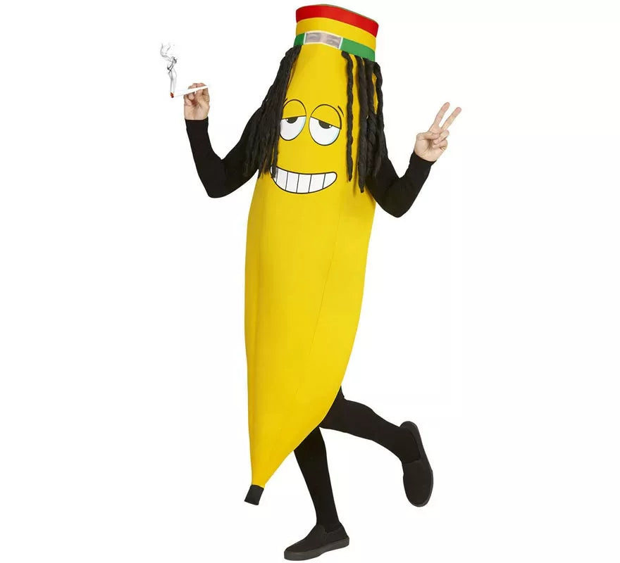 Translation missing: it.Disfraz de Banana Rastafari para adulto