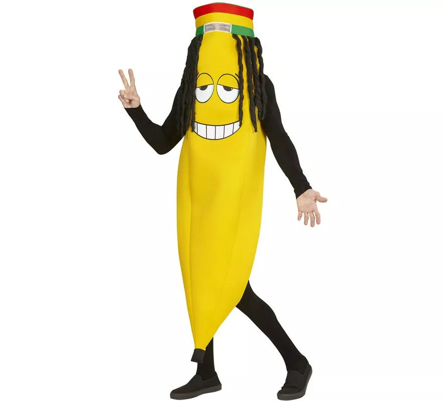 Translation missing: it.Disfraz de Banana Rastafari para adulto