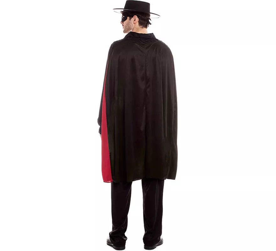 Translation missing: it.Disfraz de Bandido Z negro con capa para hombre