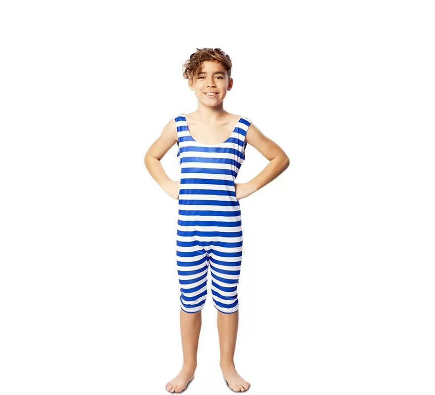 Translation missing: it.Disfraz de Bañista Retro Años 20 Azul para niño