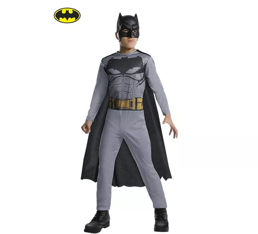 Translation missing: es.Disfraz de Batman Liga de la Justica Opp gris con máscara para niño