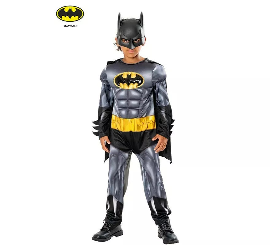 Translation missing: it.Disfraz de Batman núcleo metálico deluxe con máscara para niño