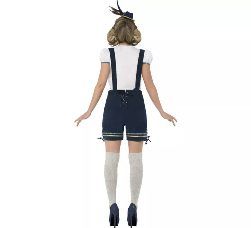 Translation missing: it.Disfraz de Bávara Azul con Lederhosen para mujer