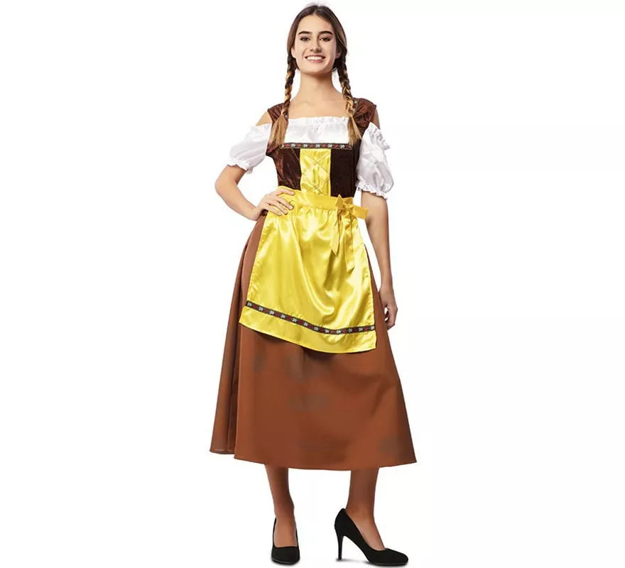 Translation missing: it.Disfraz de Bávara clásica marrón y amarillo para mujer