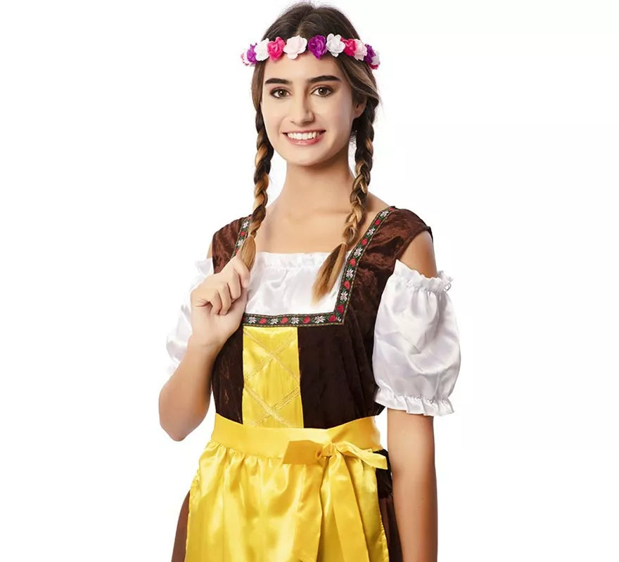 Translation missing: it.Disfraz de Bávara clásica marrón y amarillo para mujer