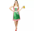 Disfraz de Bávara vestido rosa y verde para mujer
