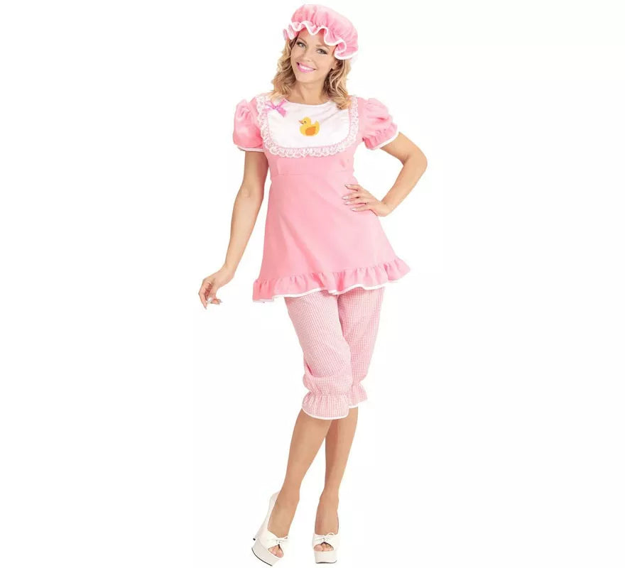 Translation missing: it.Disfraz de Bebé rosa con gorro para mujer