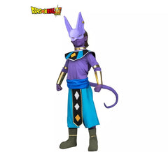 Disfraz de Beerus de Dragon Ball con máscara y maquillaje para niño