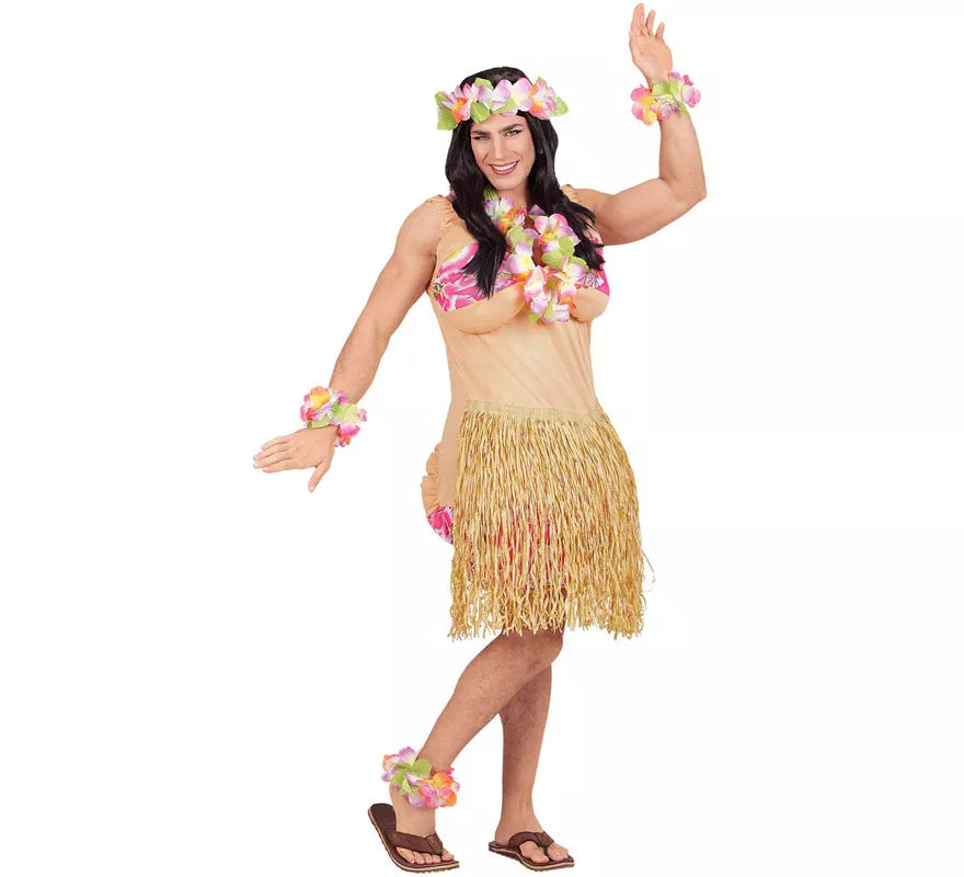 Translation missing: it.Disfraz de Belleza Hawaiana con Falda para hombre