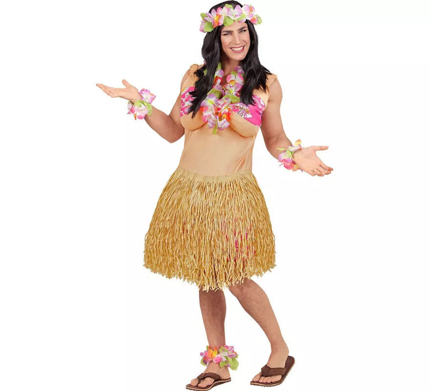 Translation missing: it.Disfraz de Belleza Hawaiana con Falda para hombre