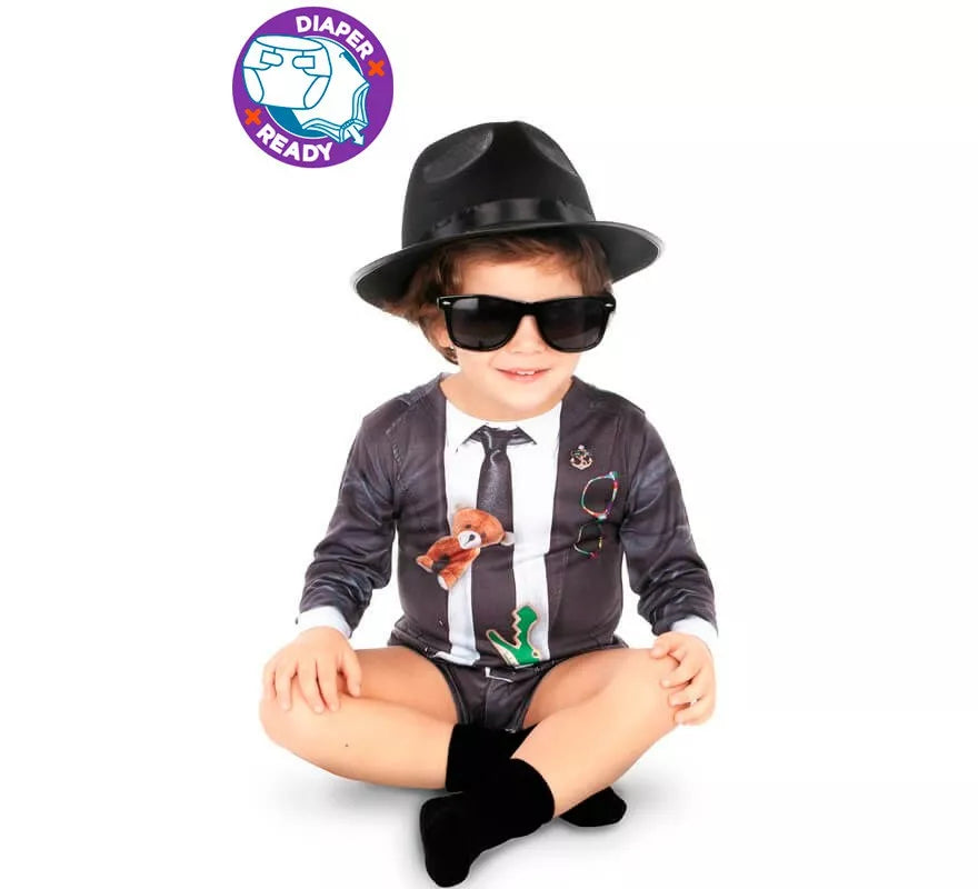 Translation missing: es.Disfraz de Blues Brothers para bebé