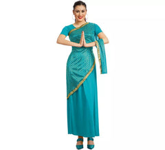 costume Bollywood Blu Turchese Donne