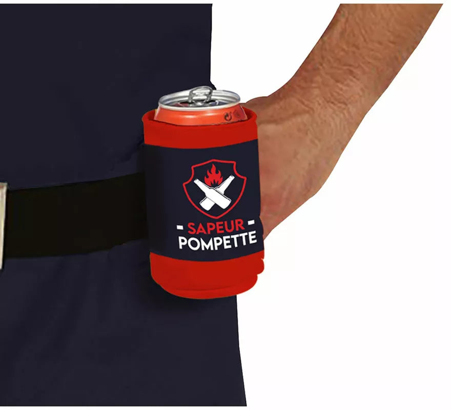 Translation missing: es.Disfraz de Bombero con Portabebidas para hombre
