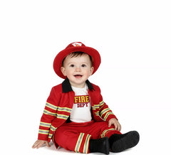 Costume da pompiere con cappello per bambino