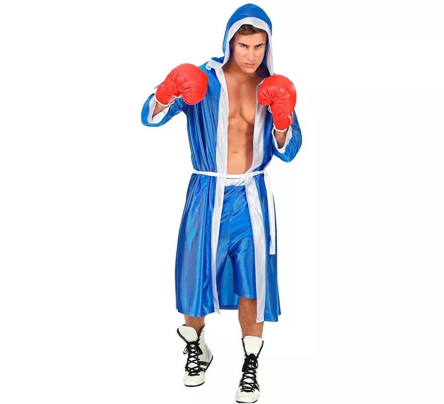 Translation missing: it.Disfraz de Boxeador azul y blanco para hombre