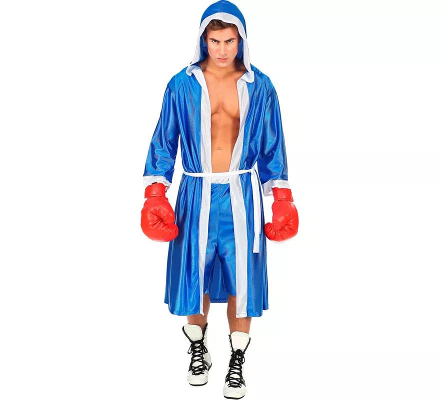 Translation missing: it.Disfraz de Boxeador azul y blanco para hombre