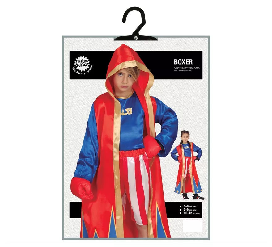 Translation missing: es.Disfraz de Boxeador Azul y Rojo para niños