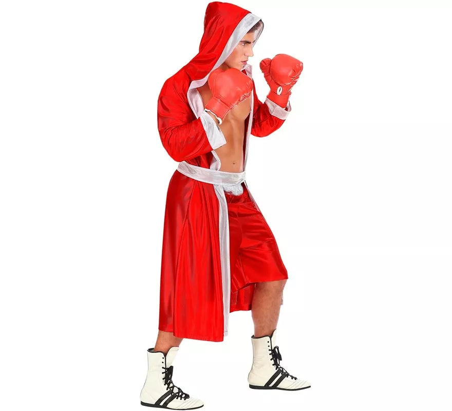 Translation missing: it.Disfraz de Boxeador rojo y blanco para hombre