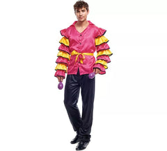 Costume da Rumbero brasiliano nero con balze per uomo