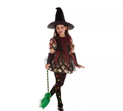 Costume da strega teschio floreale per ragazza