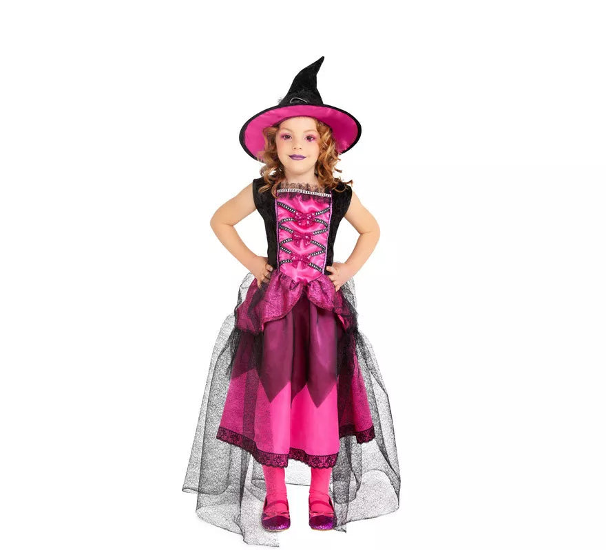 Translation missing: es.Disfraz de Bruja Chic Rosa para niña