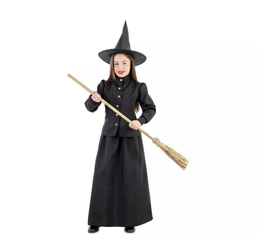 Translation missing: es.Disfraz de Bruja Clásica en Negro para niña