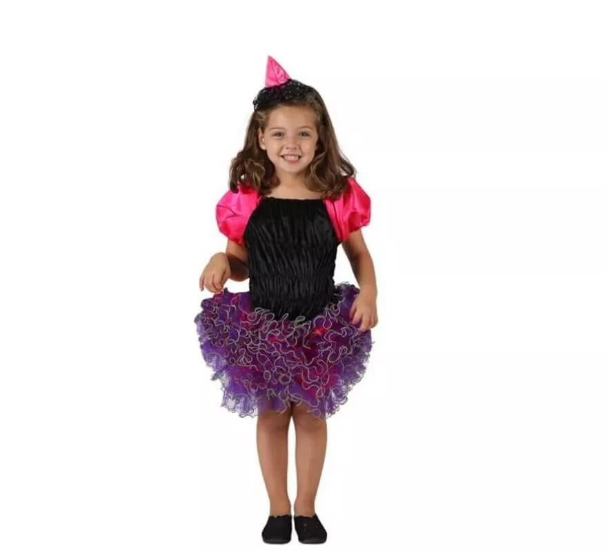 Translation missing: it.Disfraz de Bruja con falda volantes para niña en 2 colores y varias tallas