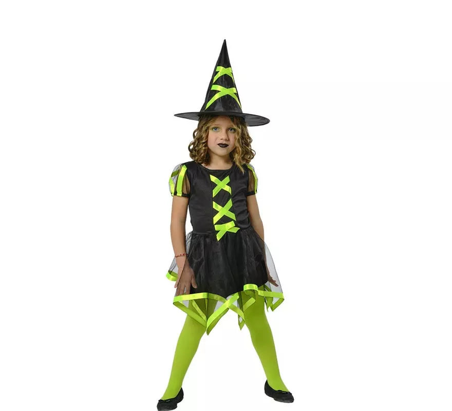 Translation missing: it.Disfraz de Bruja Cuca verde para niña