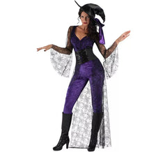Costume da strega viola della congrega per donna