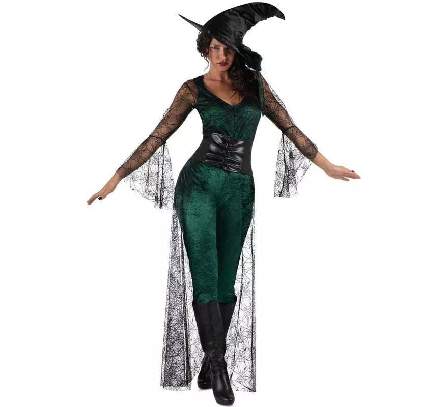 Translation missing: es.Disfraz de Bruja del Aquelarre verde para mujer