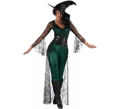 Costume da strega della congrega verde per donna