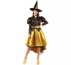Costume da strega dorata per donna