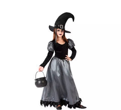 Disfraz de Bruja Elegante para niña