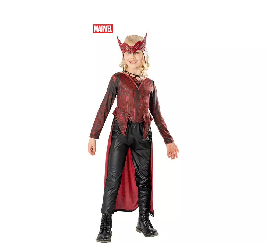 Translation missing: es.Disfraz de Bruja Escarlata Rojo Deluxe para niña