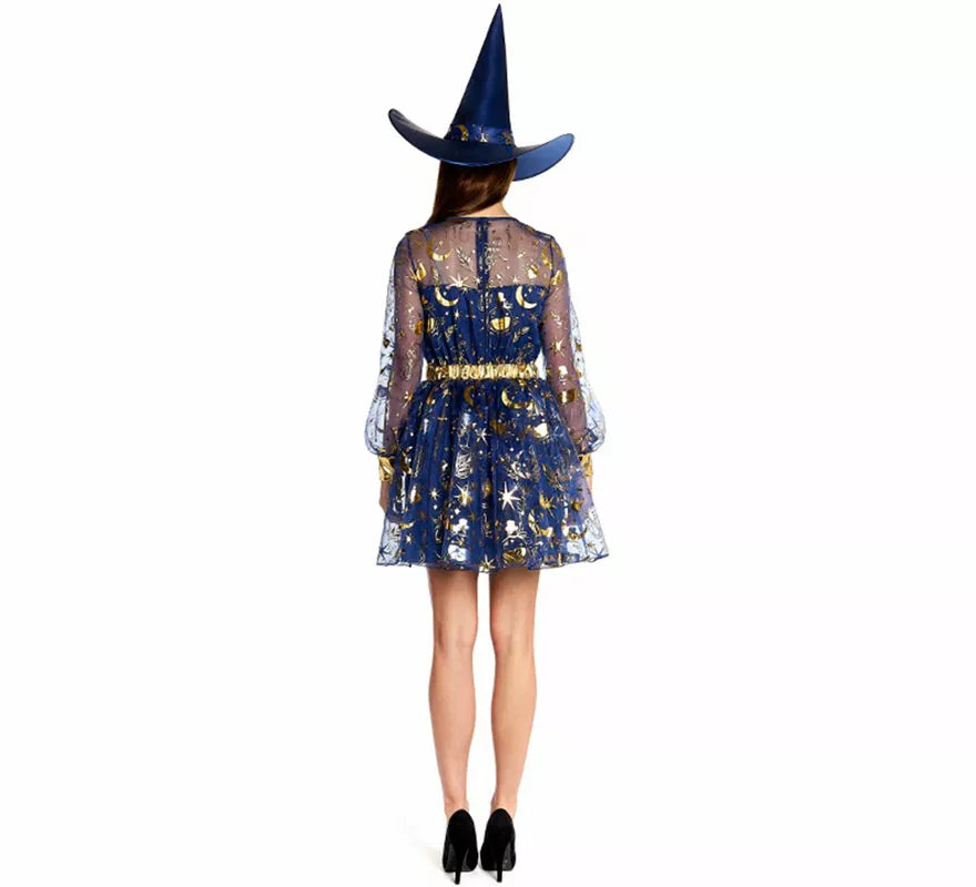 Translation missing: it.Disfraz de Bruja Esotérica azul para mujer