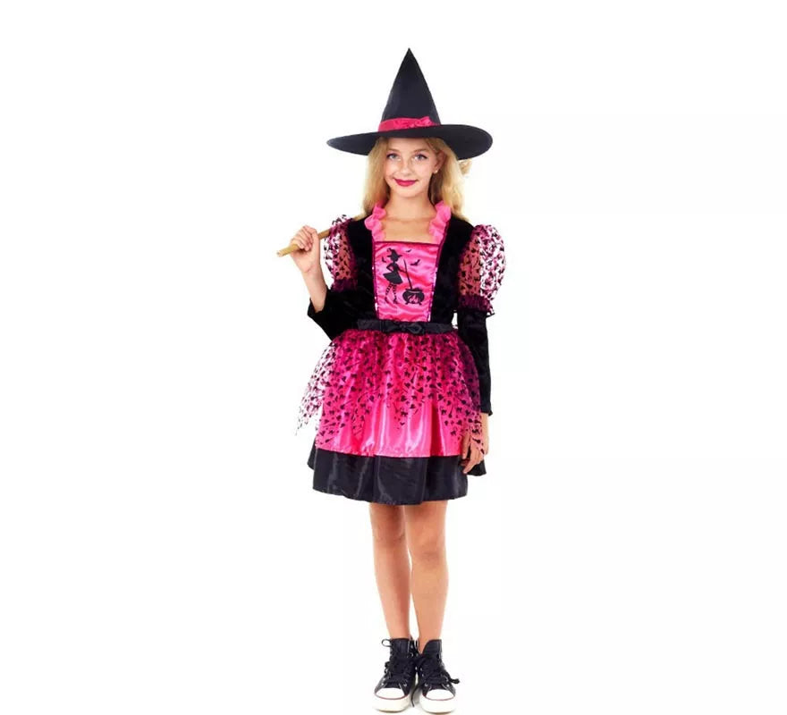 Translation missing: it.Disfraz de Bruja Fucsia para niña